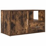 vidaXL Armoire d'angle chêne fumé 200x40x45 cm bois d'ingénierie