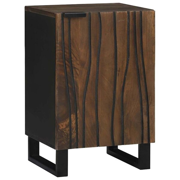 vidaXL Meuble de salle de bain Marron et Noir 38 x 33.5 x 58 cm