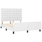 vidaXL Cadre de lit sans matelas blanc 140x200 cm similicuir