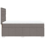 vidaXL Sommier à lattes de lit avec matelas Taupe 90x200 cm Tissu