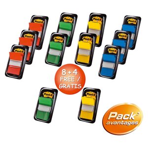 Distributeurs de 50 marque-pages standards 25 mm (Lot de 8 + 4 offerts)