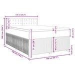 vidaXL Sommier à lattes de lit avec matelas Bleu 140x190 cm Tissu