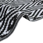 vidaXL Tapis d'extérieur Noir et blanc 300 x 400 cm PP