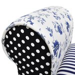 vidaXL Banc Design avec patchwork Bleu et blanc