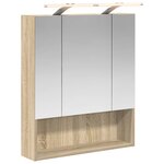 vidaXL Armoire Miroir de Salle de Bain Chêne Sonoma 60 x 14.5 x 70 cm