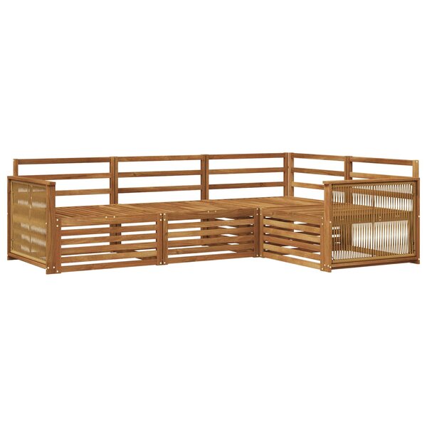 vidaXL Ensemble de canapés d'extérieur 4 pc Naturel