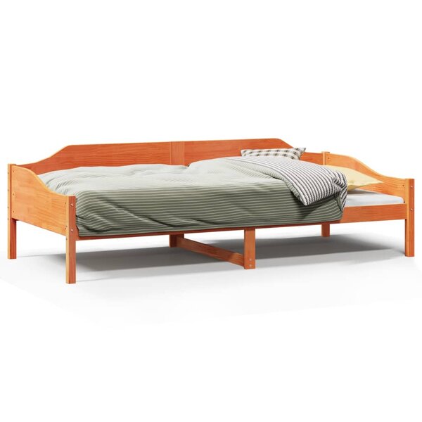 vidaXL Cadre de lit sans matelas cire marron 90x190 cm bois pin massif