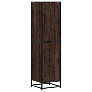 vidaXL Buffet haut chêne marron 35 5x35x139 cm bois d'ingénierie métal