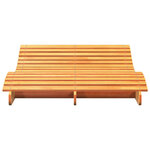 vidaXL Chaise longue cire marron 205x110x31 5 cm bois massif de pin