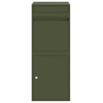 vidaXL Boîte de dépôt de colis Vert olive 41 x 38 x 103 cm Acier