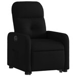 vidaXL Fauteuil inclinable électrique noir tissu