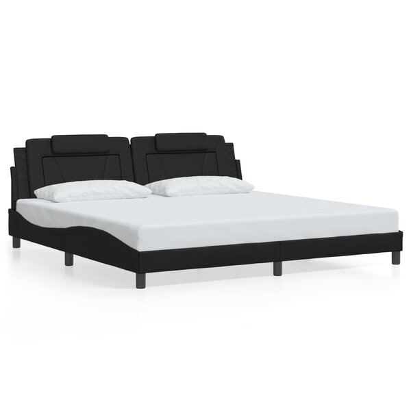 vidaXL Cadre de lit sans matelas noir 200x200 cm similicuir