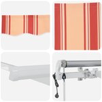 vidaXL Auvent Rétractable 350 x 250 cm jaune et orange