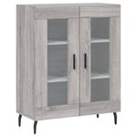 vidaXL Buffet haut Sonoma gris 69 5x34x180 cm Bois d'ingénierie