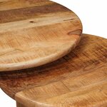 vidaXL Tables basses gigognes 2 Pièces Marron Bois de mangue massif