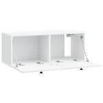 vidaXL Meuble TV mural 78 5 x 31 x 30 cm Blanc Bois d'ingénierie