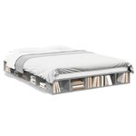 vidaXL Cadre de lit sans matelas gris béton 160x200 cm