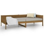vidaXL Lit de jour Marron miel Bois de pin massif 90x190 cm