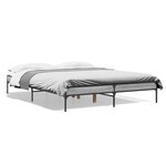 vidaXL Cadre de lit sans matelas sonoma gris 150x200 cm