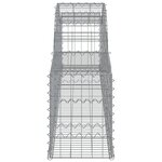 vidaXL Paniers à gabions arqués 4 Pièces 300x30x40/60 cm fer galvanisé