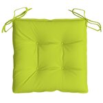 vidaXL Coussins de chaise lot de 6 vert brillant 40x40x7 cm