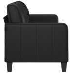 vidaXL Canapé à 3 places Noir 180 cm Similicuir