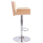 vidaXL Tabouret de bar Crème Similicuir