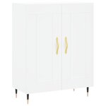 vidaXL Buffet haut Blanc 69 5x34x180 cm Bois d'ingénierie