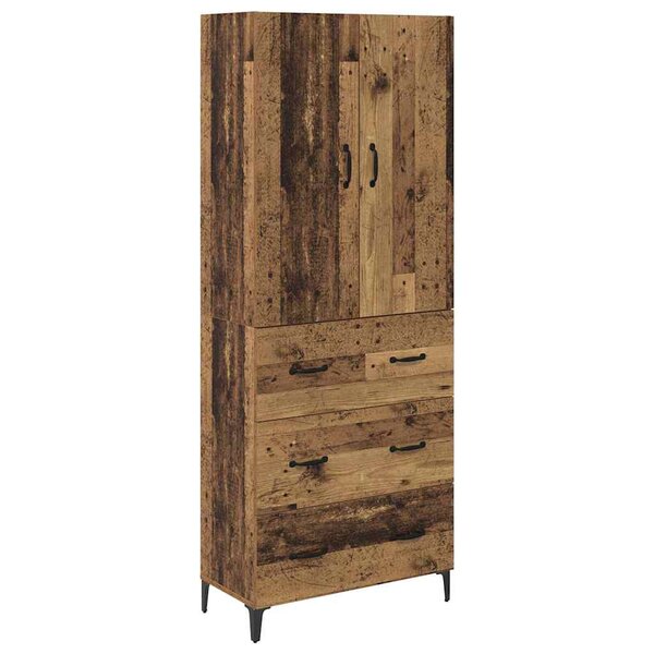 vidaXL Haut Armoire Bois Ancien 69 5 x 34 x 180 cm Bois d'ingénierie
