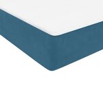 vidaXL Sommier à lattes de lit et matelas bleu foncé 160x210cm velours
