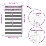 vidaXL Store 50x100 cm Gris