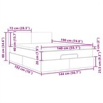 vidaXL Lit ottoman avec matelas et LED marron foncé 140x190 cm tissu