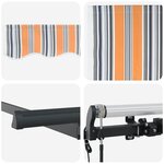 vidaXL Auvent Rétractable Multicolore 350 x 200 cm