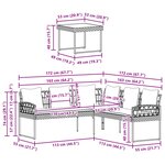 vidaXL Ensemble de canapé de jardin avec coussin 2 Pièces Naturel