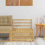 vidaXL Sofa de milieu extérieur Bois d'Acacia Massif Blanc