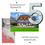Numéro 5- Numéro adhésif pour boîtes aux lettres- Pierre véritable 50 mm  Albatre