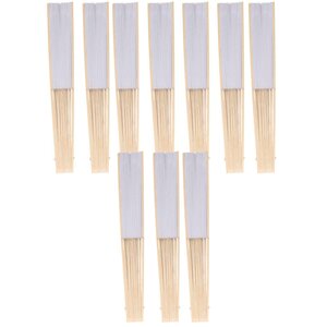 10 éventails en papier à customiser 21 cm