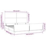 vidaXL Cadre de lit sans matelas blanc 160x200 cm similicuir