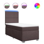 vidaXL Sommier à lattes de lit avec matelas Marron foncé 90x200 cm