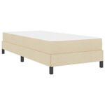 vidaXL Lit à ressorts avec matelas Crème 100 x 200 cm tissu