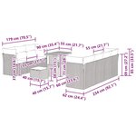 vidaXL Ensemble de canapé de jardin 10 Pièces Beige polyrotin