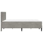 vidaXL Cadre de lit avec matelas Gris clair 120 x 190 cm Velours