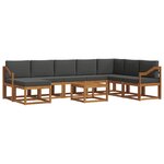 vidaXL Ensemble de canapés d'extérieur 9 pc Naturel et Anthracite