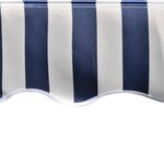 vidaXL Toit d'auvent toile bleu et blanc 3 x 2 5 m (cadre non inclus)