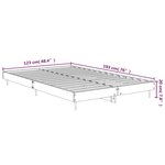 vidaXL Cadre de lit sans matelas chêne fumé 120x190 cm bois ingénierie
