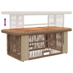vidaXL Ensemble de salle à manger pour jardin 4 Pièces Beige et crème