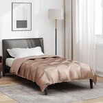 vidaXL Duvet d'hiver Doré 200 x 140 cm Satin et Microfibre