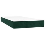vidaXL Sommier à lattes de lit et matelas Vert foncé 80x200 cm Velours