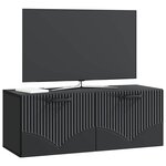 vidaXL Meuble TV mural Noir 78 5 x 31 x 30 cm Bois d'ingénierie