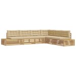 vidaXL 7 pc Ensemble de canapés d'extérieur Polyester Blanc